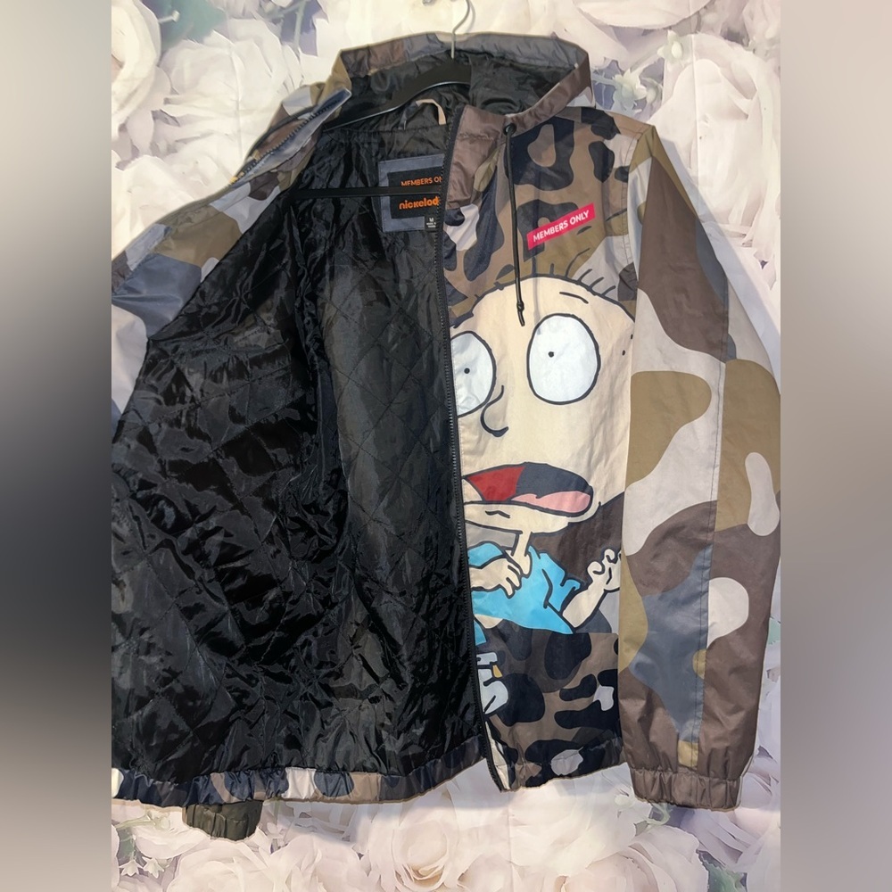MEMBERS ONLY X NICKELODEON Rugrats Tommy Chucky Camo Jacket Men's Size M - Picture 6 of 8